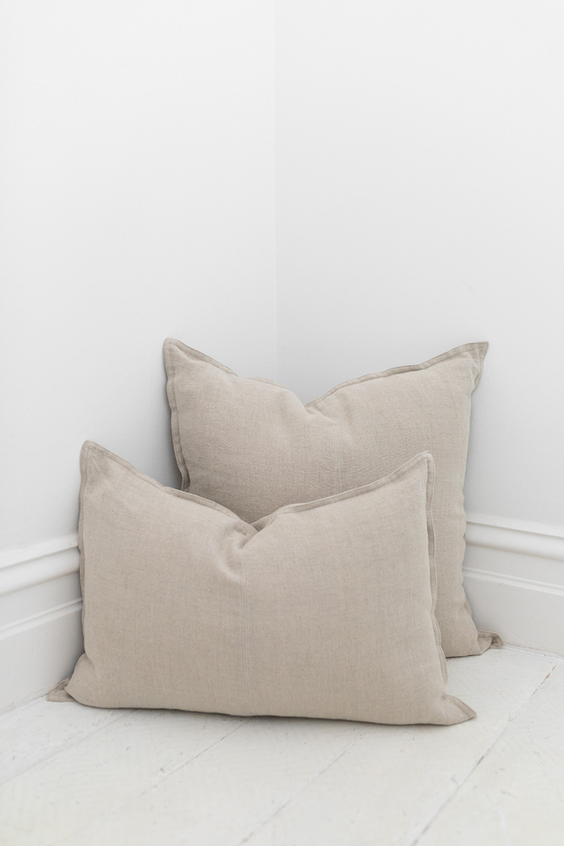 Linen Cushion Lumbar - Natural