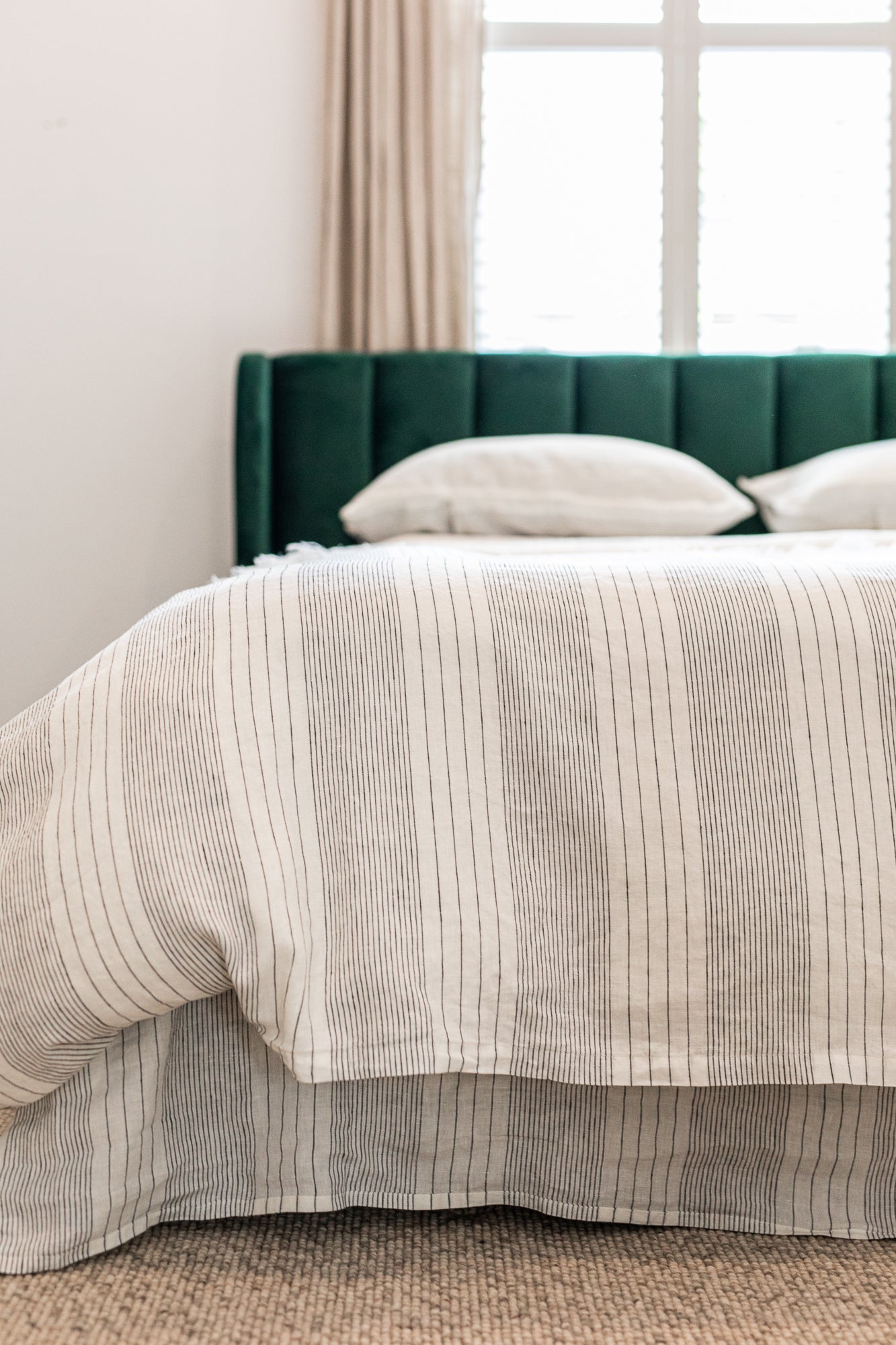 NEW ARRIVAL French Linen Quilt Cover - Pinstripe (pre-order avail 28th Feb 2023)