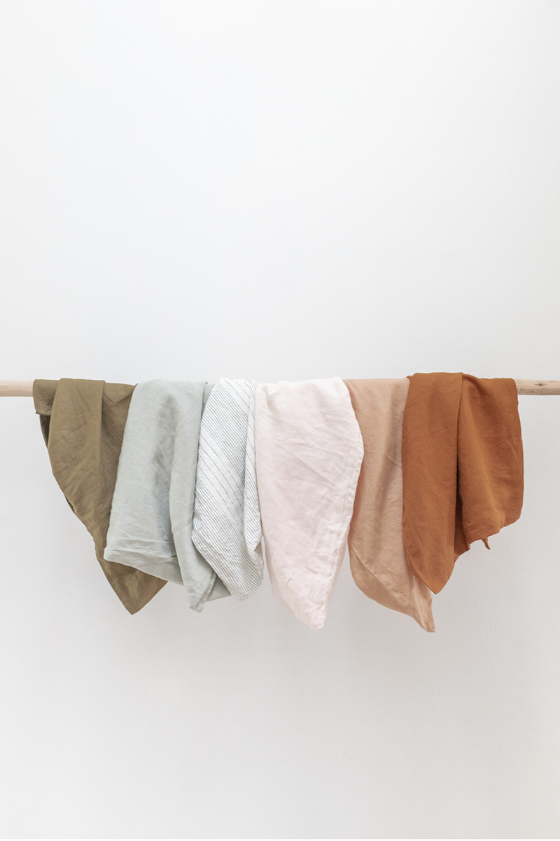 French Linen Standard Pillowcase Set - Nude Blush