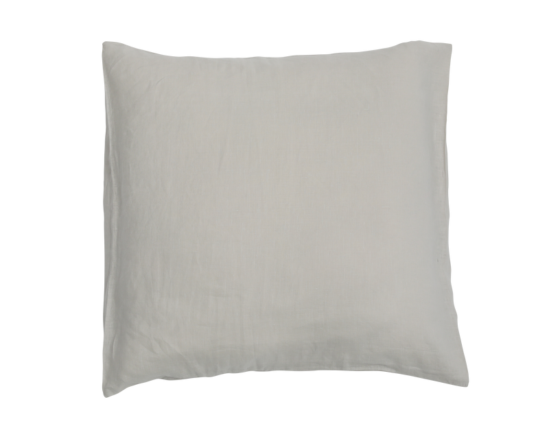 French Linen Euro Pillowcase Set - Grey