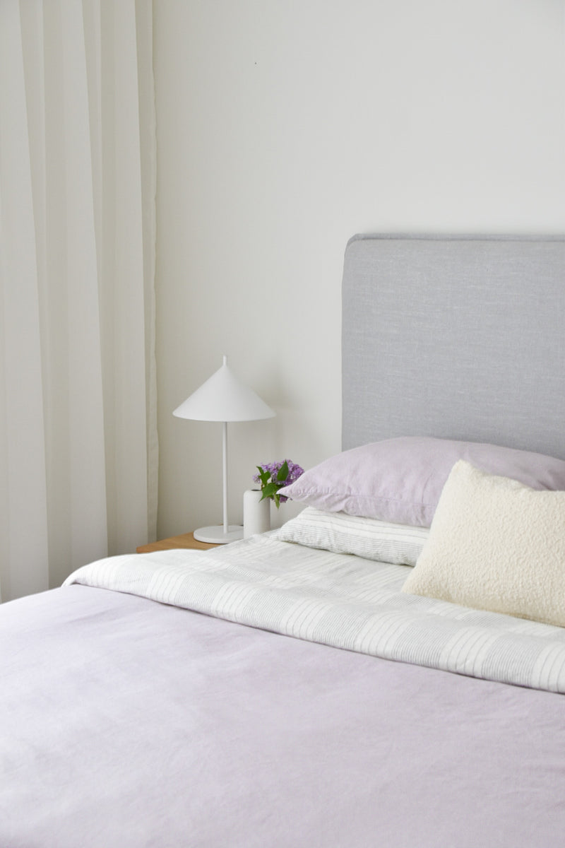 French Linen Standard Pillowcase Set - Lilac