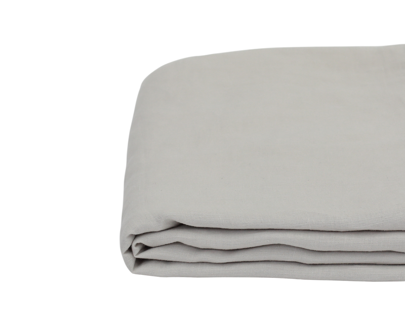 French Linen Flat Sheet - Grey