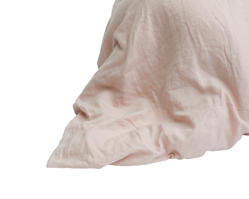 French Linen Quilt Cover - Nude Blush