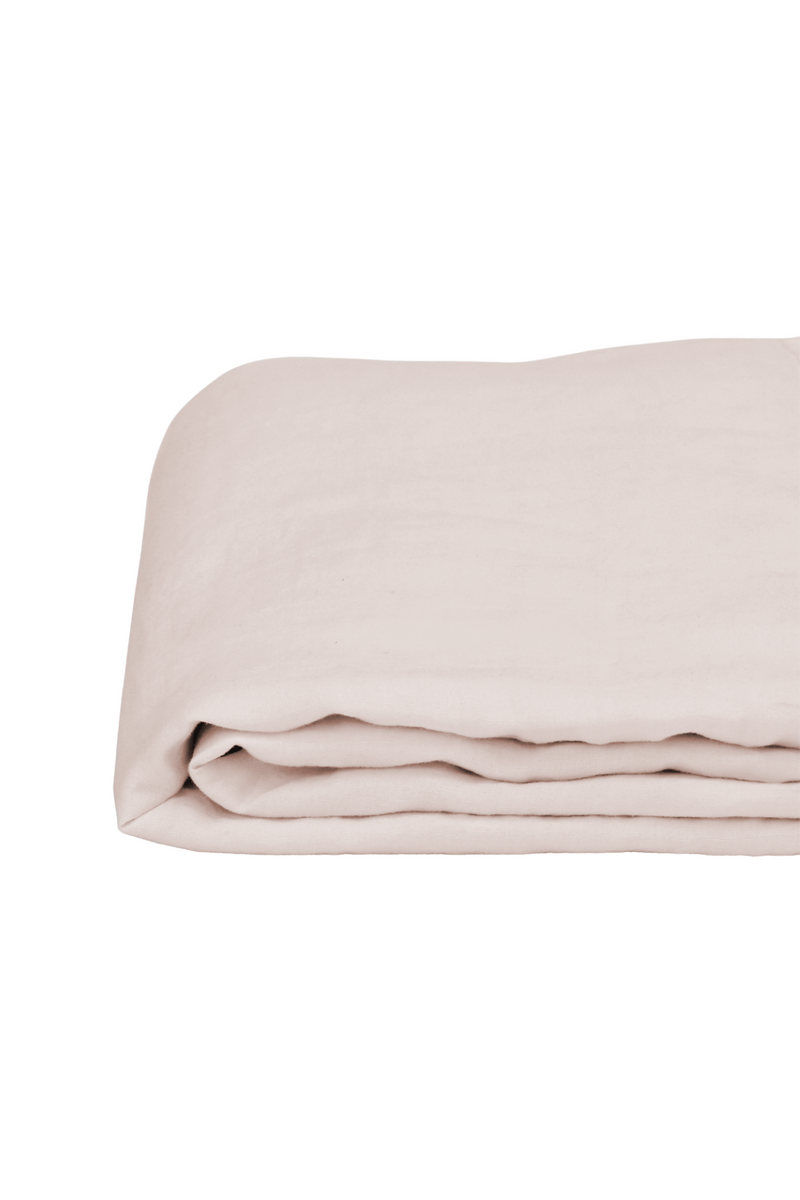 French Linen Flat Sheet - Nude Blush
